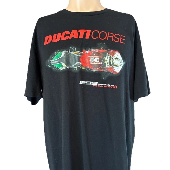 DUCATI CORSE Motorcycles 1299 Panigale R Final Edition Black Shirt Size U.S XL - Picture 1 of 10